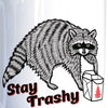 Stay Trashy Raccoon Coffee Mug - 15 Oz Heavy - Duty Ceramic - Mug - Two Little Fruits - Two Little Fruits