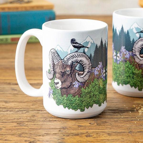 15 Oz Bighorn Sheep Mug - Stylish Ceramic Cup for Coffee and Tea Lovers, Dishwasher Safe - Mug - Two Little Fruits - Two Little Fruits
