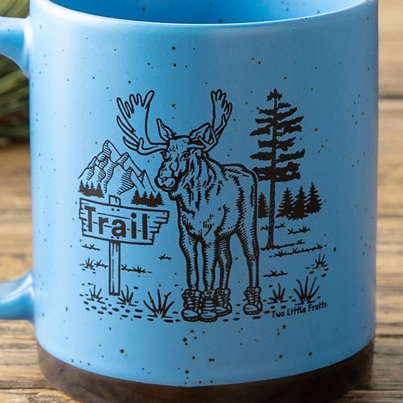 20 Oz. Speckled Matte Moose Coffee Mug - Fun Moose In Boots Design, Dishwasher & Microwave Safe - Mug - Two Little Fruits - Two Little Fruits