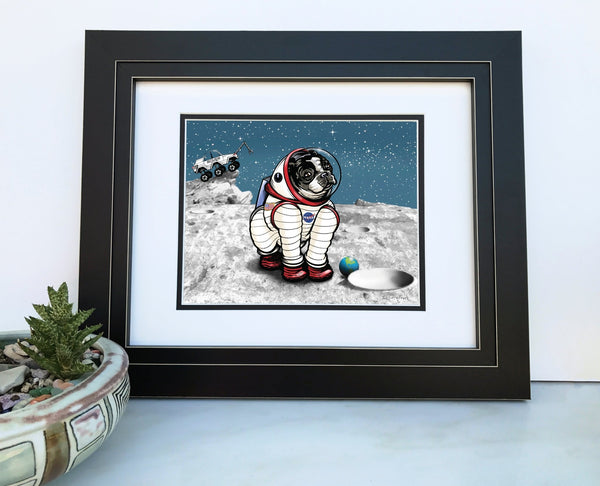 Astronaut Dog Art Print - Paper Prints - Two Little Fruits - Two Little Fruits