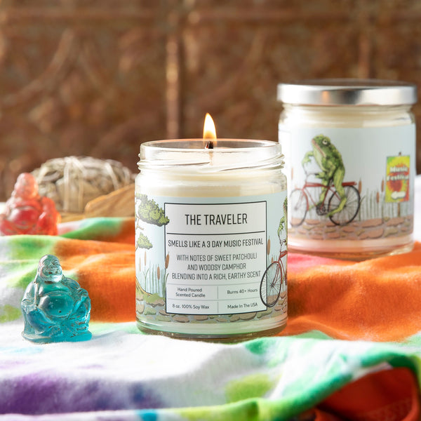 Concert Smells | Patchouli and Marijuana Cannabis Scented Candle Set, Soy Candles - Two Little Fruits
