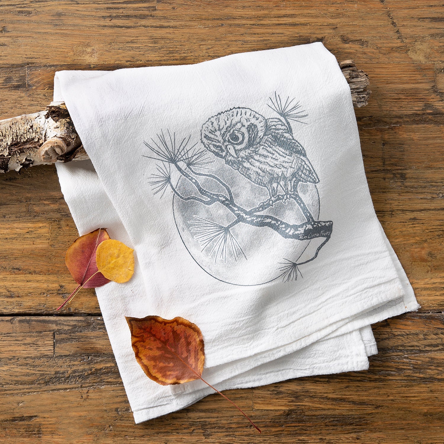 Crow and Owl Tea Towel - Two Little Fruits