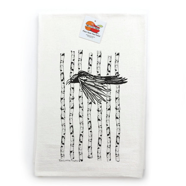 Crow and Owl Tea Towel - Two Little Fruits