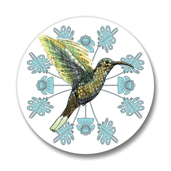 Hummingbird Drink Coaster - Coasters - Two Little Fruits - Two Little Fruits