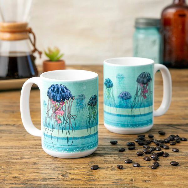 Jellyfish Coffee Mug - Mug - Two Little Fruits - Two Little Fruits