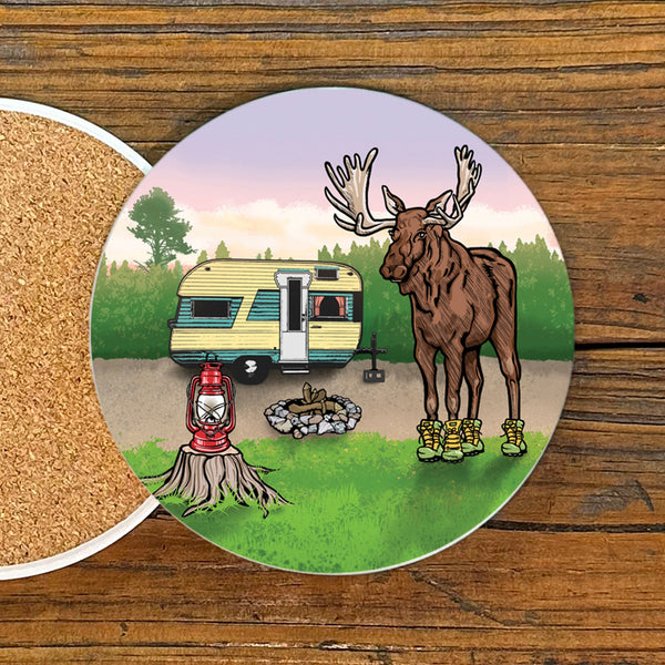 Moose Drink Coaster - Coasters - Two Little Fruits - Two Little Fruits