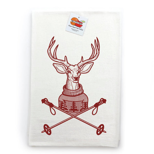 Skiing Kitchen Towel - Tea Towels - Two Little Fruits - Two Little Fruits
