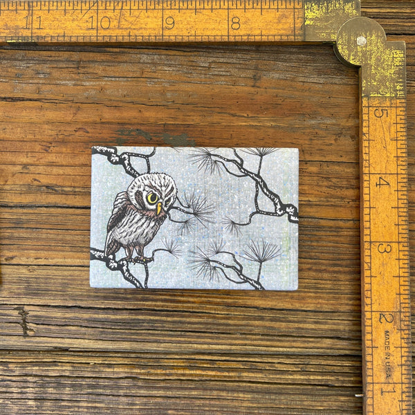 Winter Owl Fridge Magnet - Two Little Fruits