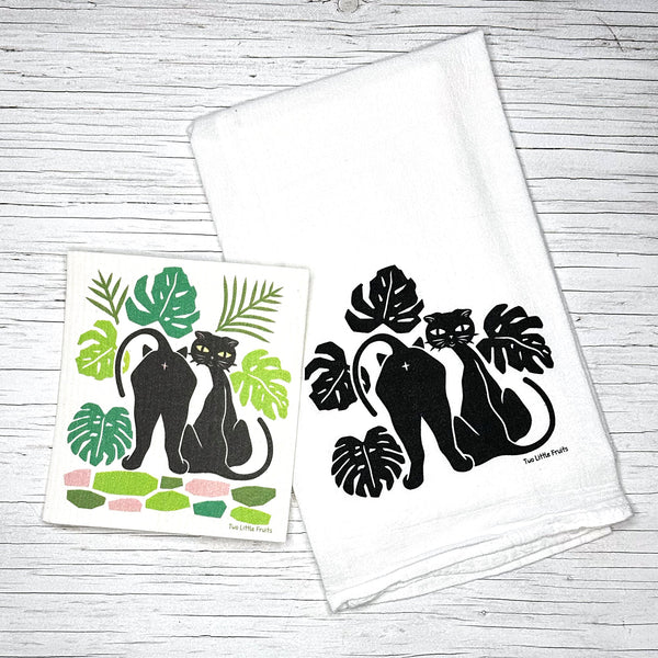 Hand-Illustrated Kitchen Towels & Dishcloths - Two Little Fruits