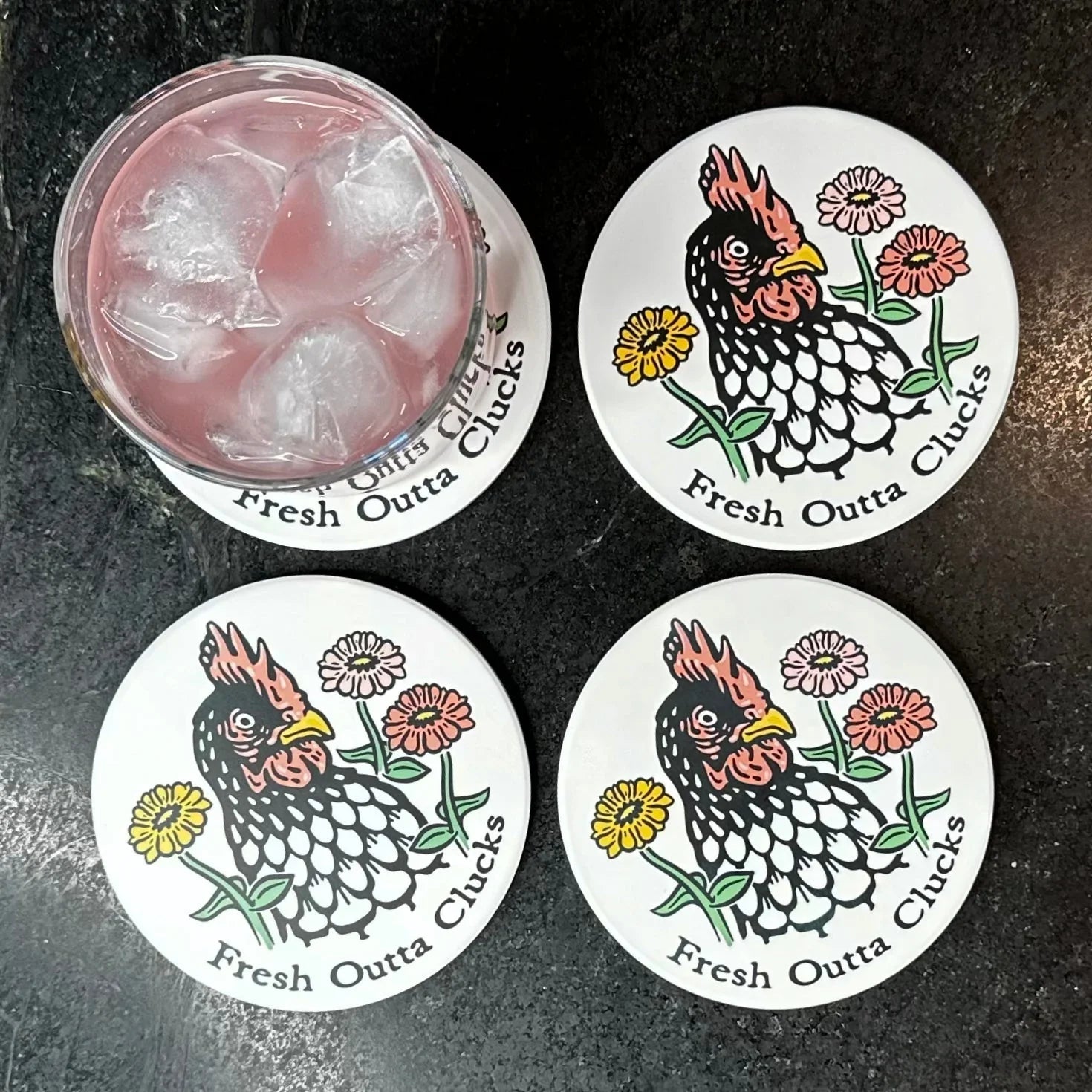 Ceramic Table Coasters - Two Little Fruits