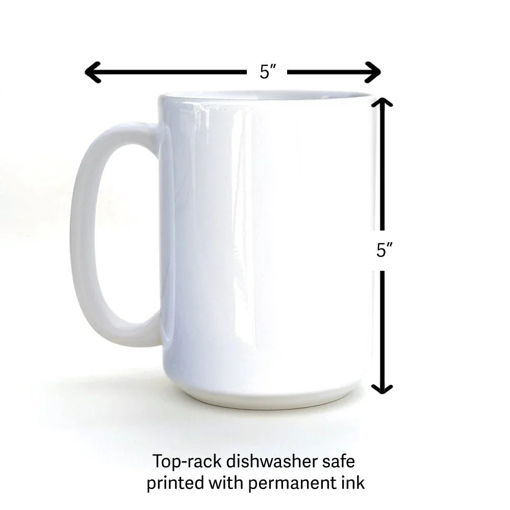 15 Oz Ceramic Camping Mug - Fun Breakfast Beer Design, Dishwasher & Microwave Safe - Mug - Two Little Fruits - Two Little Fruits