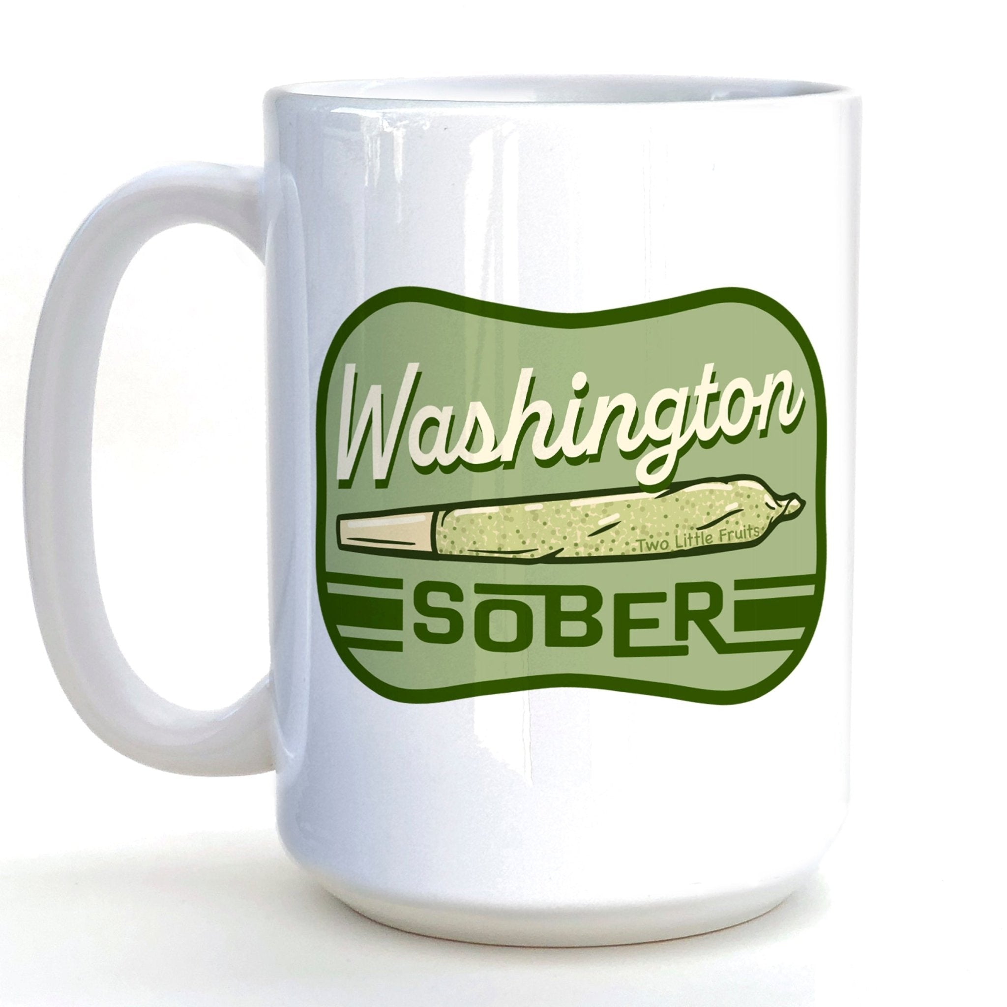 15 Oz Hand - Illustrated Ceramic Coffee Mug - Unique Art by Two Little Fruits, Dishwasher Safe - Mug - Two Little Fruits - Two Little Fruits