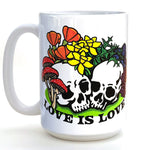 15 Oz Love Is Love Skulls LGBTQ Pride Coffee Mug - Dishwasher & Microwave Safe, Local Print - Mug - Two Little Fruits - Two Little Fruits
