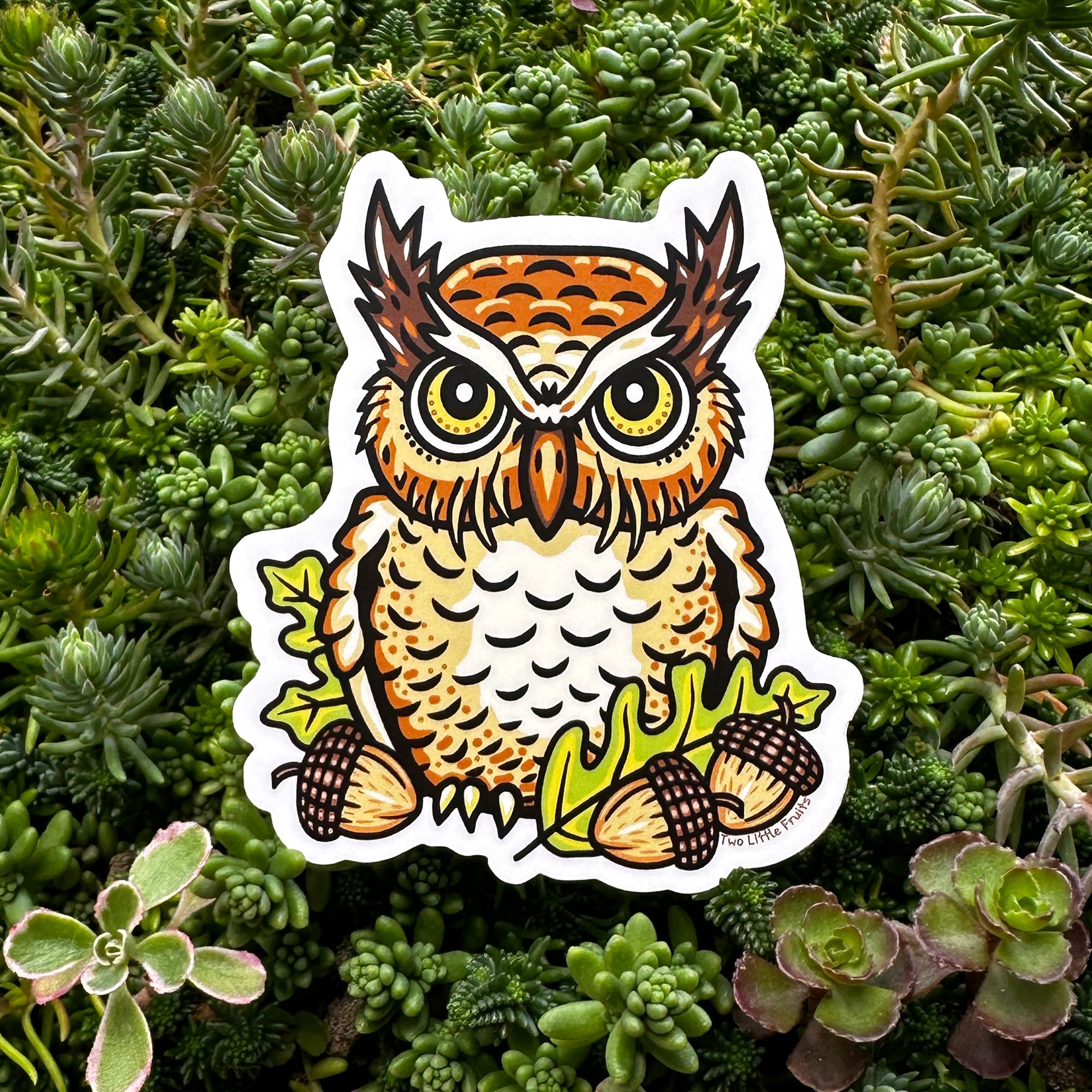 3 - Inch Durable Vinyl Owl Sticker - Weatherproof, Scratch - Resistant Design for Owl Lovers - Sticker - Two Little Fruits - Two Little Fruits