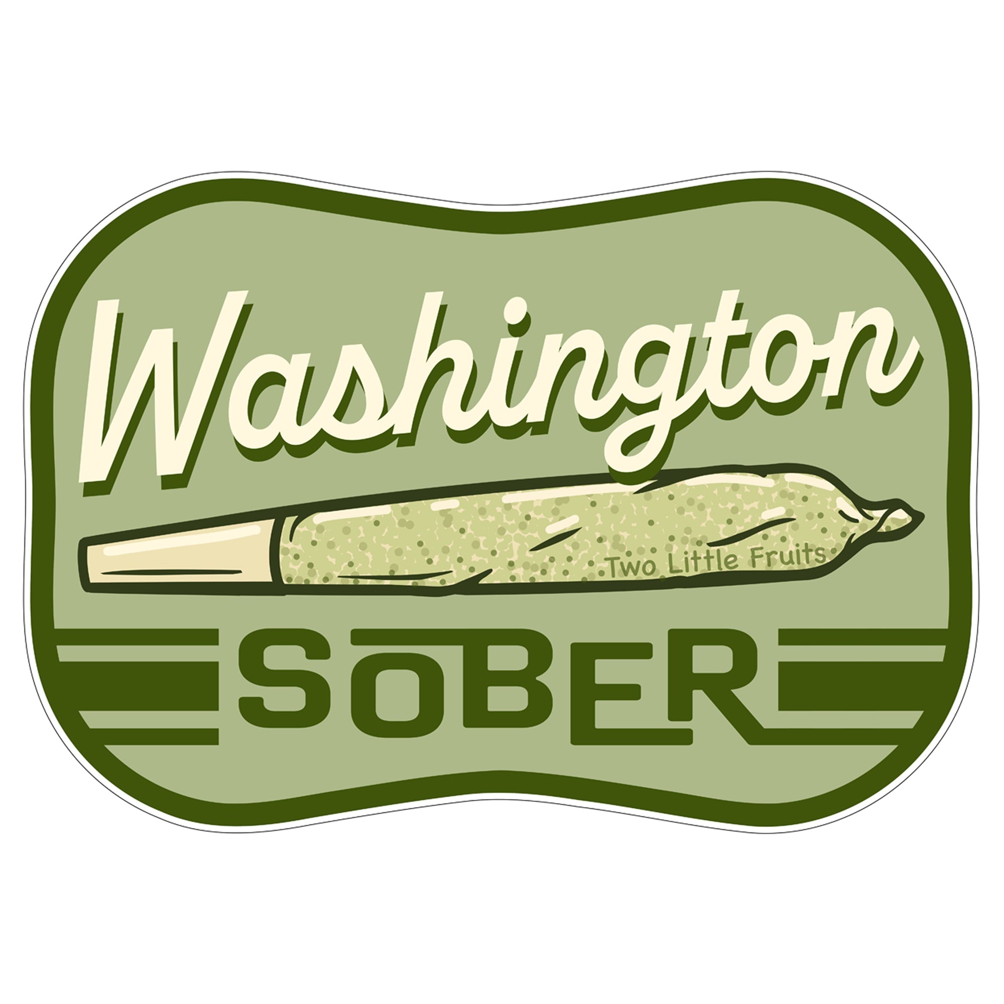 3" Sober Cannabis Sticker – Waterproof Vinyl Decal for Laptops, Water Bottles & More - Sticker - Two Little Fruits - Two Little Fruits