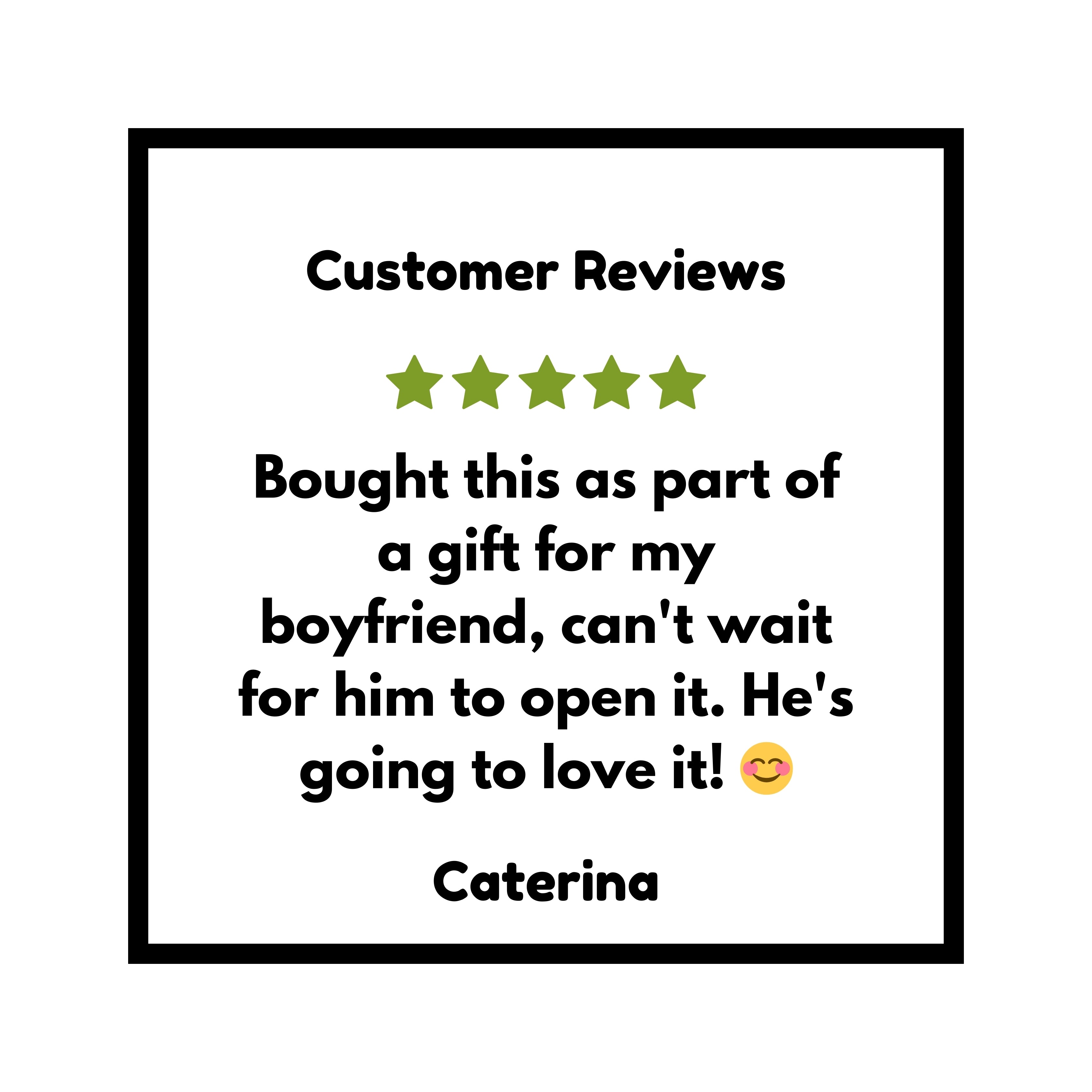 a sign that says customer review with three stars