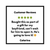 a sign that says customer review with three stars