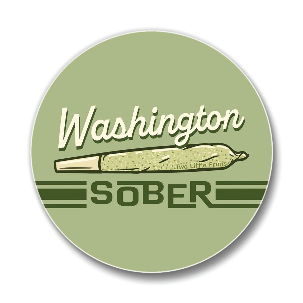 Washington Sober Cannabis Drink Coaster in a dining setting, a stylish choice for your sober cannabis decor.