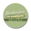 Washington Sober Cannabis Drink Coaster in a dining setting, a stylish choice for your sober cannabis decor.