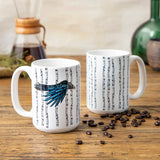 Crow Aspen Mug — Hand-Illustrated 15oz Ceramic