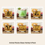 Animal Rocks Glass Variety 6-Pack bundle