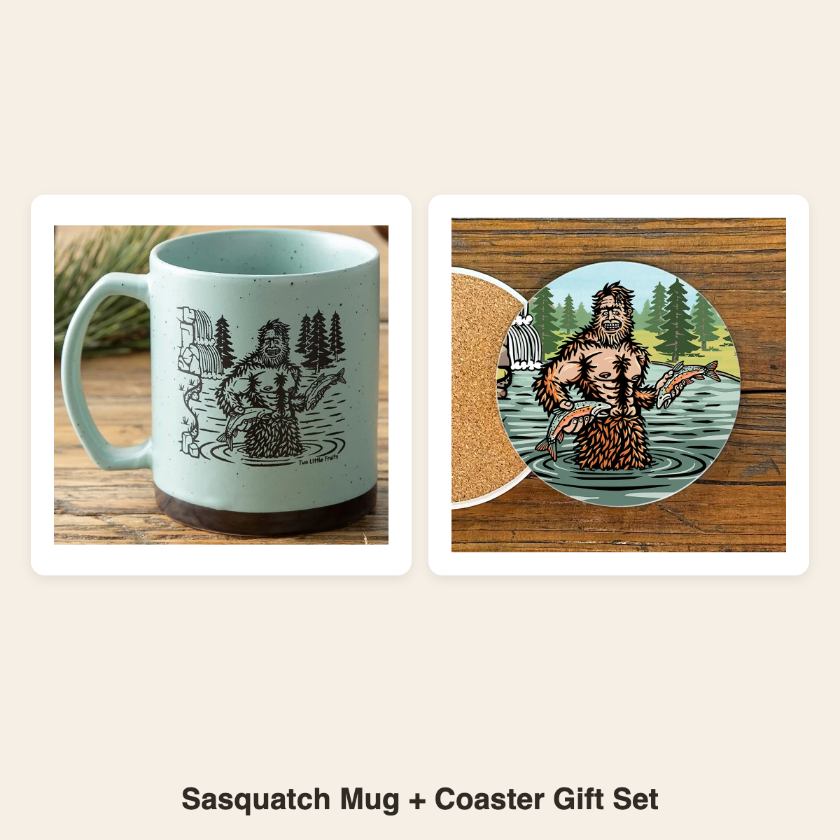 Sasquatch Mug + Coaster Gift Set bundle