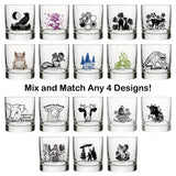 Unique Whiskey Glass Sets - Mix And Match Any 4 Rocks Glasses