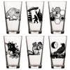 Unique Beer Glass Gift Set - Mix And Match 6 Animal 16 Oz Pint Glasses