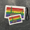 Rainbow Bear Zipper Pouch, the ideal pencil pouch organizer featuring playful bear designs with vibrant rainbow stripes, perfect for organizing small items in style.
