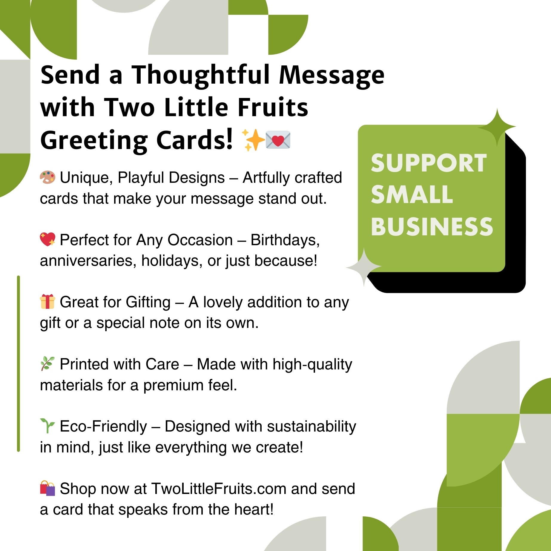 Promotional graphic for Two Little Fruits Sasquatch Blank Greeting Cards, highlighting unique, eco-friendly designs perfect for thoughtful gifting.