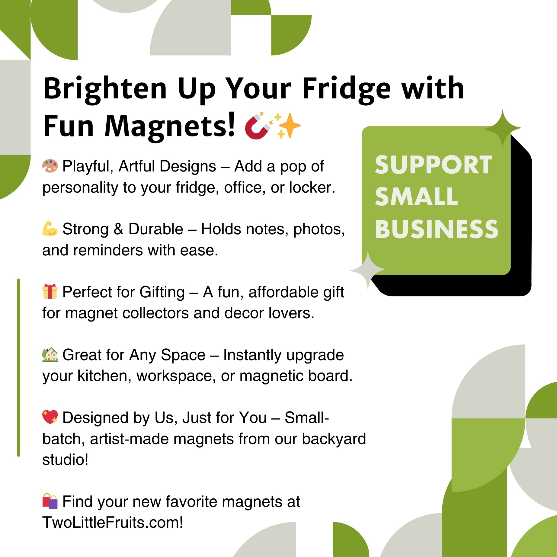 Promotional graphic for beehive magnets for fridge, highlighting the fun, artistic designs and durability, ideal for gifts and home decor.