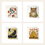 Swedish Dishcloth Set of 4 — Birds & Pollinators Kitchen Gift Set bundle