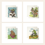 Swedish Dishcloth Set of 4 — Woodland Kitchen Gift Set bundle