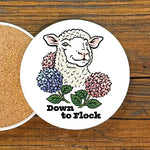 4-Inch Down to Flock Lamb illustrated coaster by Two Little Fruits
