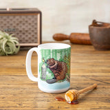 Adorable Beaver Coffee Mug - 15 Oz Heavy - Duty Ceramic, Dishwasher & Microwave Safe - Mug - Two Little Fruits - Two Little Fruits
