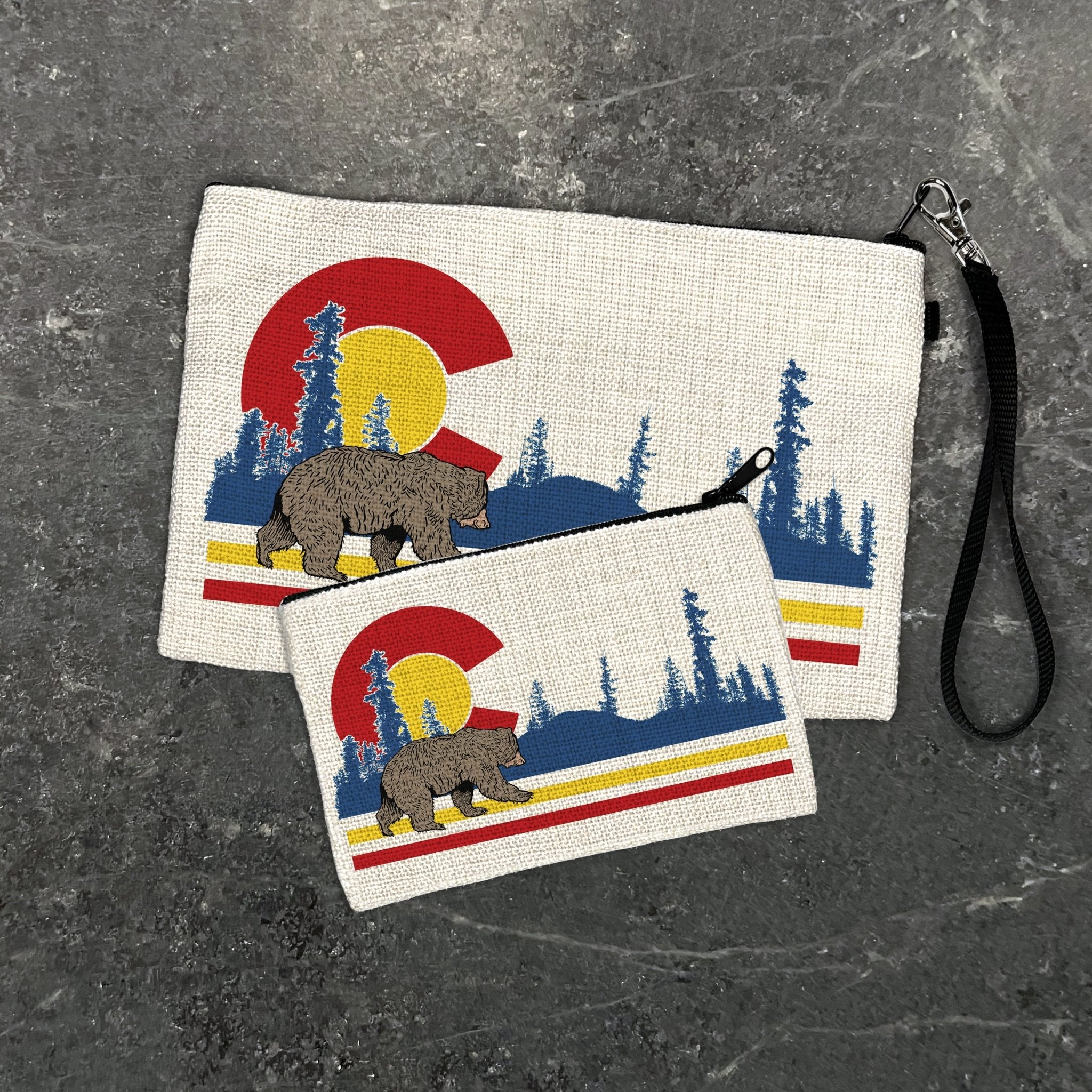 Adorable Colorado Cosmetic Travel Pouch - Versatile Organizer in 2 Sizes for Style & Efficiency - Zipper Pouches - Two Little Fruits - Two Little Fruits