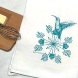 Adorable Hummingbird Tea Towel - 100Cotton, Eco - Friendly, Hand - Illustrated - Tea Towels - Two Little Fruits - Two Little Fruits