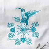 Hummingbird illustrated tea towel by Two Little Fruits