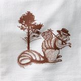 Adorable Squirrel Tea Towel – 100% Cotton, Eco - Friendly, Handmade in USA, Perfect Gift - Tea Towels - Two Little Fruits - Two Little Fruits