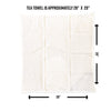a tea towel is approximately 29 x 29 inches