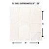 a tea towel is approximately 29 x 29 inches
