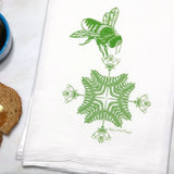 Bee Tea Towel - Unique Tea Towel Designs, Hand - Illustrated - Tea Towels - Two Little Fruits - Two Little Fruits