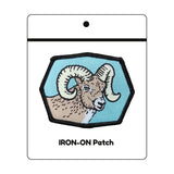 Bighorn RAM Patch – Original Woven Embroidered illustrated woven patch by Two Little Fruits