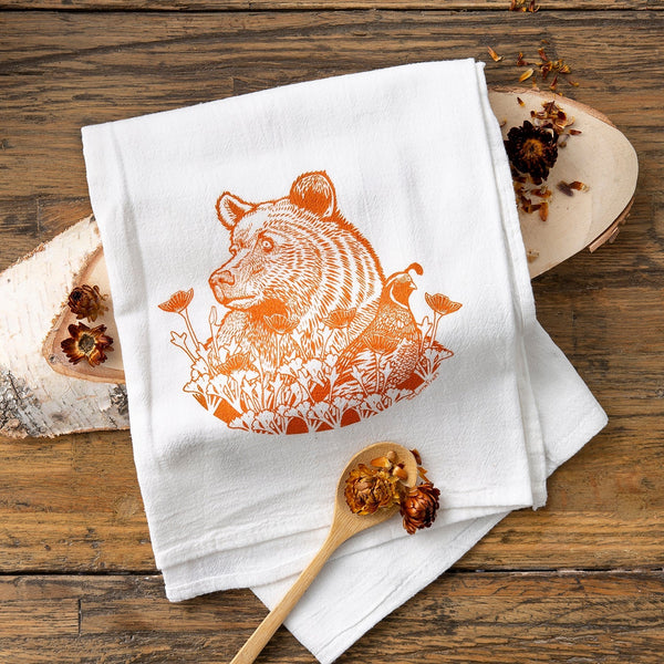 Bison and Grizzly Bear Kitchen Towel Set - Tea Towels - Two Little Fruits - Two Little Fruits