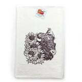 Bison Tea Towel - Hand - Illustrated Eco - Friendly Kitchen Accessory, 100Cotton, Made in USA - Tea Towels - Two Little Fruits - Two Little Fruits