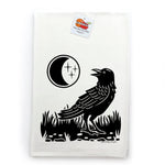 Black Crow Tea Towel - 100% Cotton, Durable, Unique Design, Made in USA - Tea Towels - Two Little Fruits - Two Little Fruits