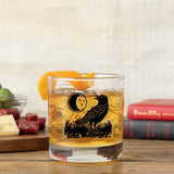 Black Raven Whiskey Glass - Unique 10 Oz Artistic Black Glassware by Two Little Fruits - Rocks Glass - Two Little Fruits - Two Little Fruits