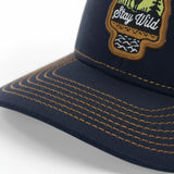 Buffalo Trucker Snapback Hat - Lightweight 6-Panel Mid-Profile Cap with Woven Patch - Two Little Fruits