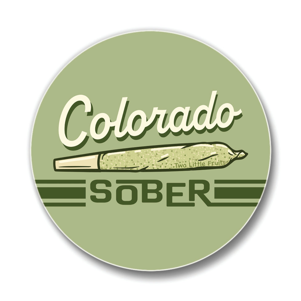 Stylish Colorado Sober Cannabis Drink Coaster in a vibrant design, perfect for adding a unique touch to any drink setup.