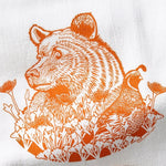 California Grizzly Bear Tea Towel – Hand - Illustrated Design - Tea Towels - Two Little Fruits - Two Little Fruits